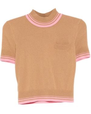 Self-Portrait Round-Neck Knitwear - Neutro