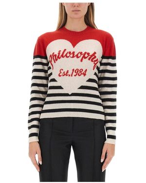 Philosophy Di Lorenzo Serafini Round-Neck Knitwear - Red