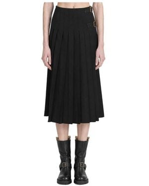Burberry Wollen Midi-Kilt - Zwart