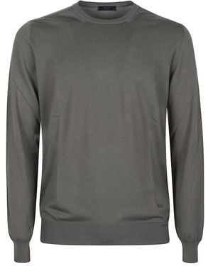 Fay Rundhals-Pullover - Grau