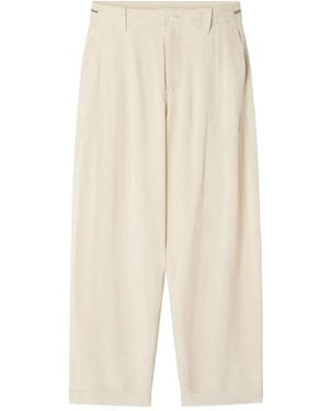 Lanvin Broeken ,Katoen Broek Met Ritsdetail - Naturel