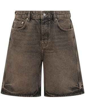 Represent Denim Shorts - Gray
