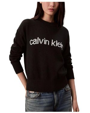 Calvin Klein Round-Neck Knitwear - Nero