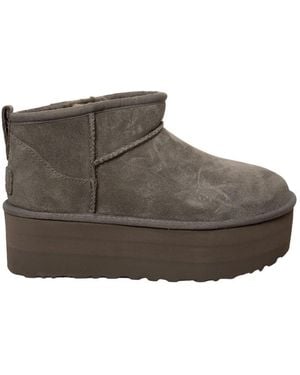 UGG Schoenen ,Grijs ,Wol Classic Ultra Mini Platform