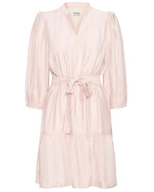 Ichi Kleedjes ,Roze ,Rose Dust Stijlvolle Jurk
