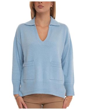 Suncoo V-Neck Knitwear - Azul