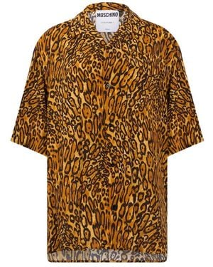 Moschino Short Sleeve Shirts - Brown