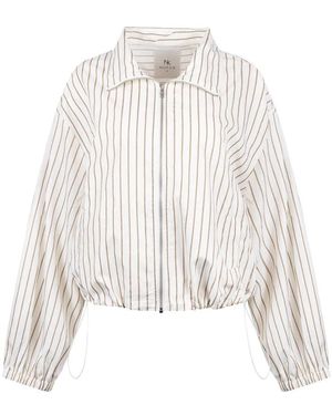 Nukus Jade Jacket Stripe - Wit