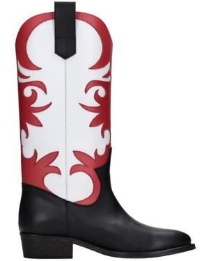 Via Roma 15 Cowboy & Biker Boots - Red