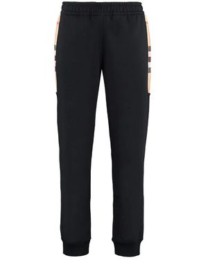 Burberry Trainingsbroek Met Ruitpanelen - Zwart