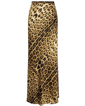 Roberto Cavalli Zijden Rok Met Jaguarprint - Metallic