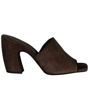 Cortana Schoenen ,Bruin ,Leer Janis Heeled Mule