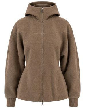 Max Mara Zip-Through Sweatshirt - Braun