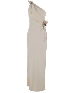 Coperni Elegante Jurk Met Bloemendetails - Wit