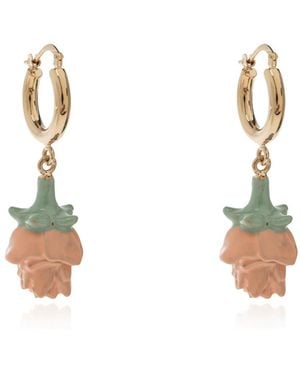 Marni Florales Motiv Ohrringe - Gelb