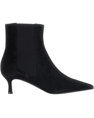 Pollini Schoenen ,Zwart ,Suède Suède Enkellaarsjes