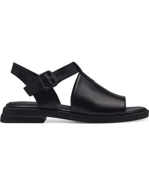 Marco Tozzi Flat Sandals - Black