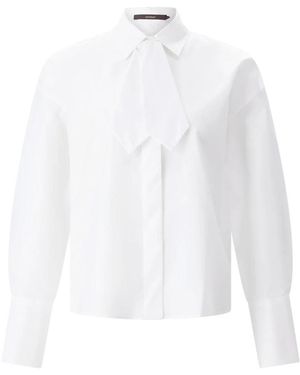 Windsor. Blouse Met Strikkraag - Wit