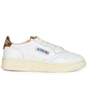 Autry Schoenen ,Wit ,Leer Medalist Low