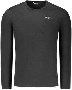 Pepe Jeans Schwarzes Slim Fit Langarm T-Shirt