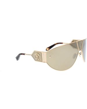 Roberto Cavalli Accessoires ,Geel ,Stijlvolle Zonnebril - Wit