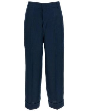 Max Mara Cropped Trousers - Azul