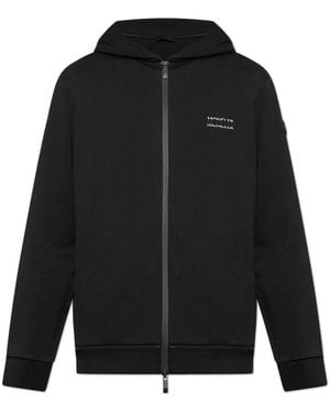 Moncler Hoodies & Sweatvesten ,Zwart ,Katoen Iconic Hooded Sweatshirt