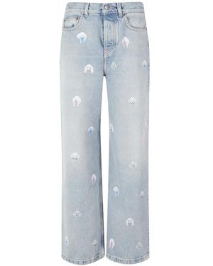 Fiorucci Poodle Print Baggy Jeans - Blauw