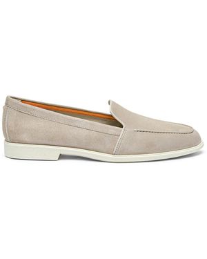 Santoni Schoenen ,Leer Malibu Loafer - Wit