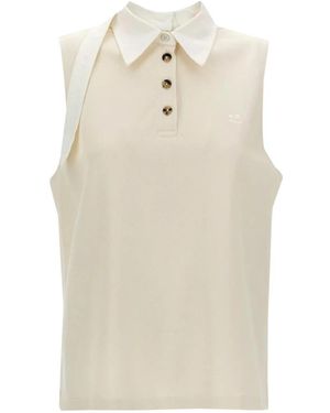 Courreges Sleeveless Tops - Naturel