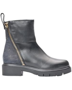 Albano Tiefer Kampfstiefel Mit Diagonalem Reißverschluss - Grau