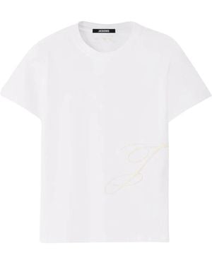 Jacquemus J T-Shirt Mit Verspieltem Design - Weiß