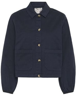 Cream Light Jackets - Azul