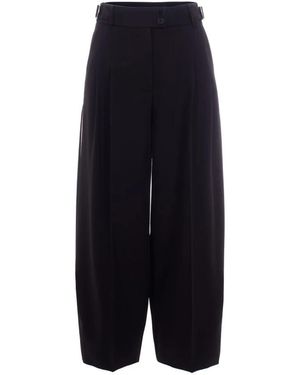Patrizia Pepe Wide Trousers - Black