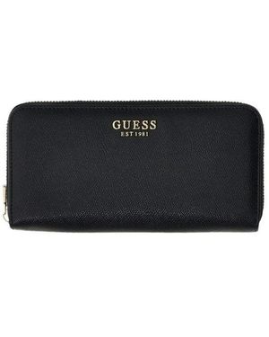 Guess Amorette Slg Lrg Zip Around - Zwart
