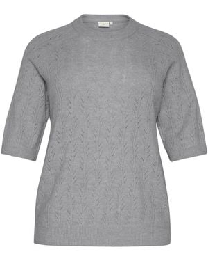 Kaffe Round-Neck Knitwear - Gris