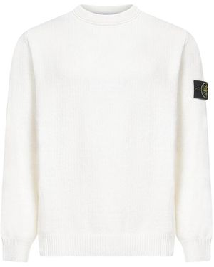 Stone Island Round-Neck Knitwear - White