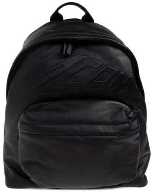 DSquared² Logo-Prägung Reißverschluss-Rucksack - Schwarz