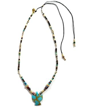 Gachon Pothier Accessoires ,Veelkleurig ,Epure Vogel Ketting - Blauw