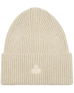 Isabel Marant Accessoires ,Grijs ,Katoen Mayers Beanie - Naturel