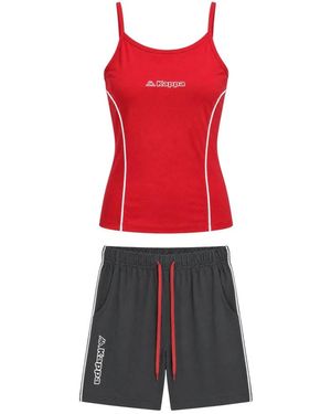 Kappa Fitness ,Rood ,Tweed Trainingsset Tanktop + Korte Broek