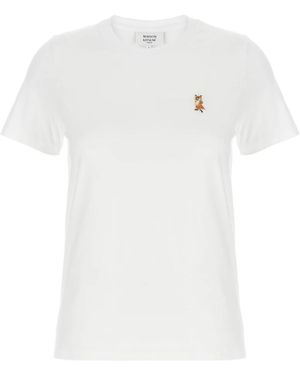 Maison Kitsuné Lady Fox Regular Tee-Shirt - Wit