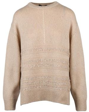 Fabiana Filippi Round-Neck Knitwear - Natural
