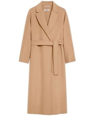 Max Mara Belted Coats - Naturel