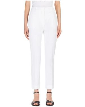 Max Mara Schmale Baumwoll-Stretch-Zigarettenhose - Weiß