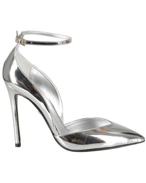 ALEVI Schoenen ,Grijs ,Leer Zilver Metallic Puntige Neus Hakken