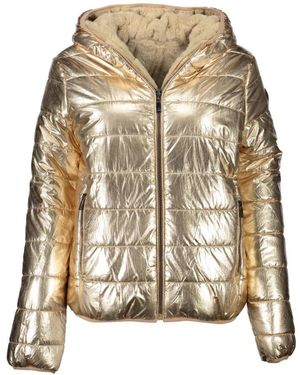 U.S. POLO ASSN. Jassen ,Geel ,Nylon Gouden Nylon Damesjas - Naturel