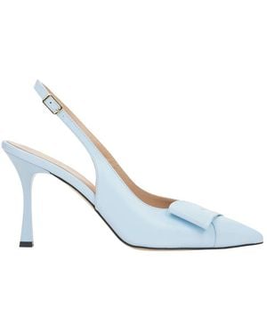 ESTRO Schoenen ,Blauw ,Leer Slingback Pumps Met Stiletto Hak
