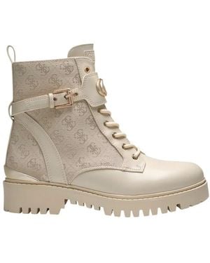 Guess Lace-Up Boots - Natural
