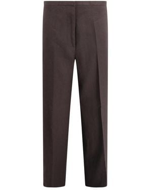 Alberta Ferretti Straight Trousers - Brown